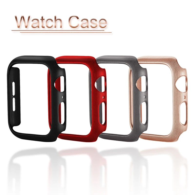 

PC Watch Case For Apple Watch 4 3 2 1 Protective Cover Frame For iwatch 44mm 40mm 38mm 42mm Bumper Watch Shell Accessories