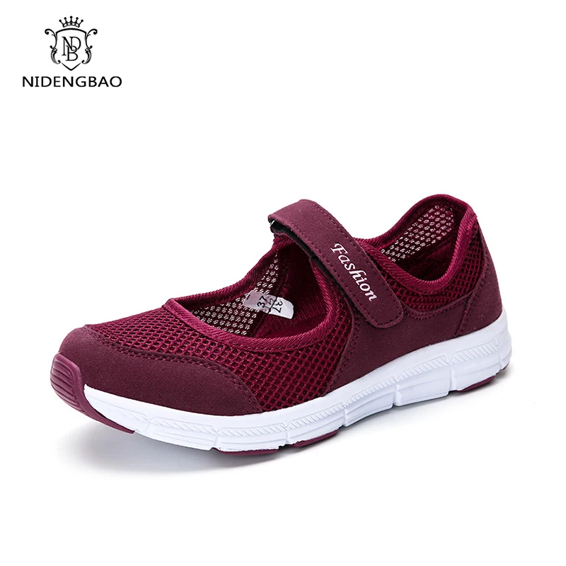 

Size 35-42 Mesh Casual Shoes Women Summer Flat Soft Sole Comfortable Shoes for Mother Ladies Breathable Platform Sneakers Woman