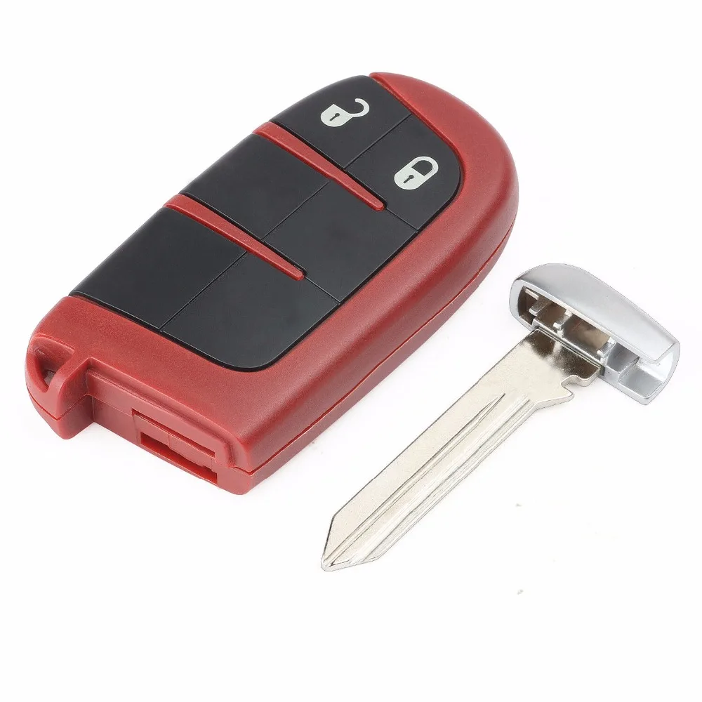Keyecu 3 шт.* красный пульт дистанционного ключа чехол Fob ЗАМЕНА для Chrysler Jeep Dodge Challenger, Charger Dart Durango 2011