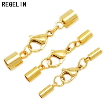 

REGELIN 316 Stainless Steel Jewelry Connector Lobster Clasps Hooks Clasps 5pcs For DIY Leather Cord Necklaces Bracelets Jewelry