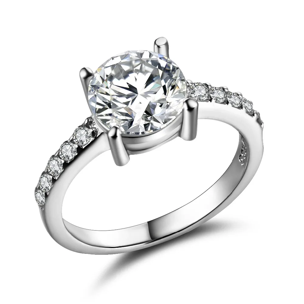 hhyde white gold color wedding engagement ring for women huge cz crystal jewelry gift - Huge Wedding Ring hhyde white gold color wedding engagement ring for women huge cz crystal jewelry gift - Huge Wedding Ring