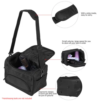 

Waterproof Salon Hairdressing Bag Tool Comb Scissors Clip Hairdressing Portable Black Case Handbag Hair Styling Tool Storage