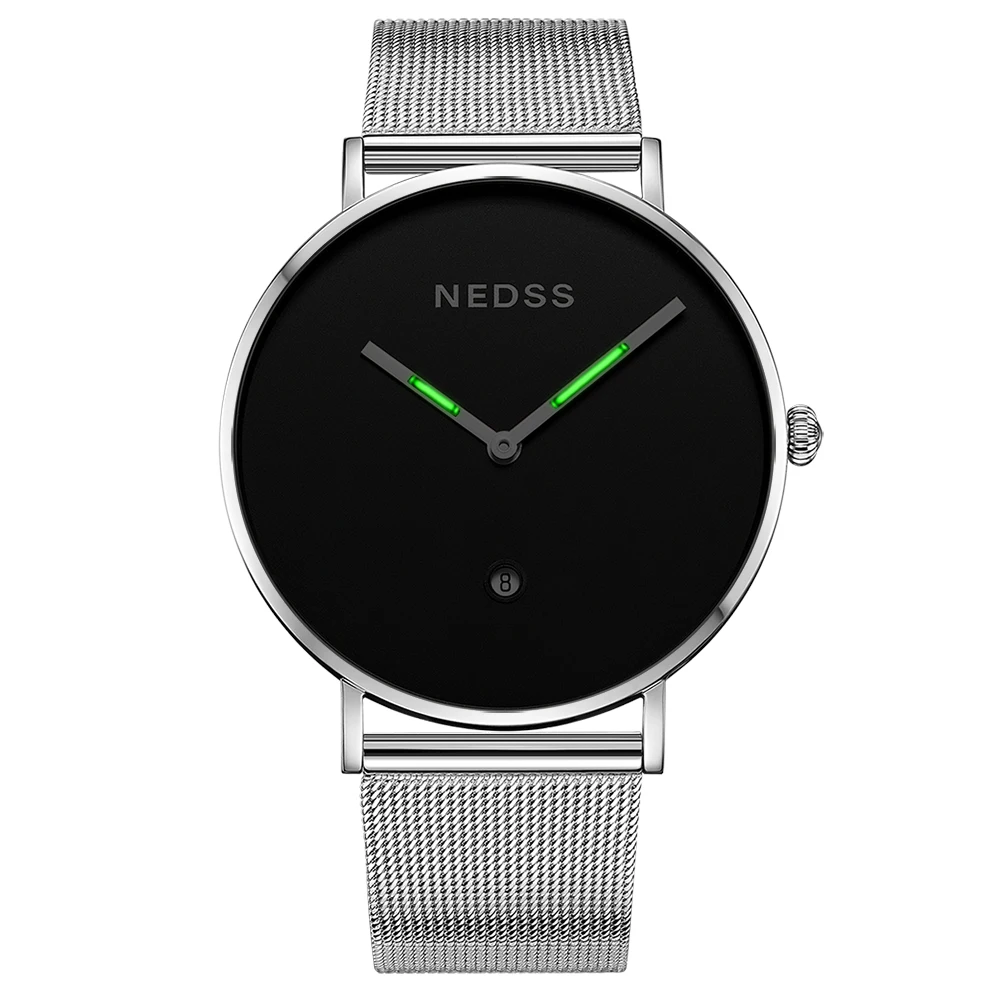 Luxury NEDSS Mens watches top brand couple watch swiss quartz movemnt steel case sapphire glass 50M waterproof DW style watch