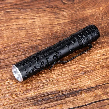 

Portable Mini Flashlight Q5 LED Zoomable 3Mode Flashlight Waterproof Clip Torch Pen Light AAA Lamp Powerful Led For Hunting J#2