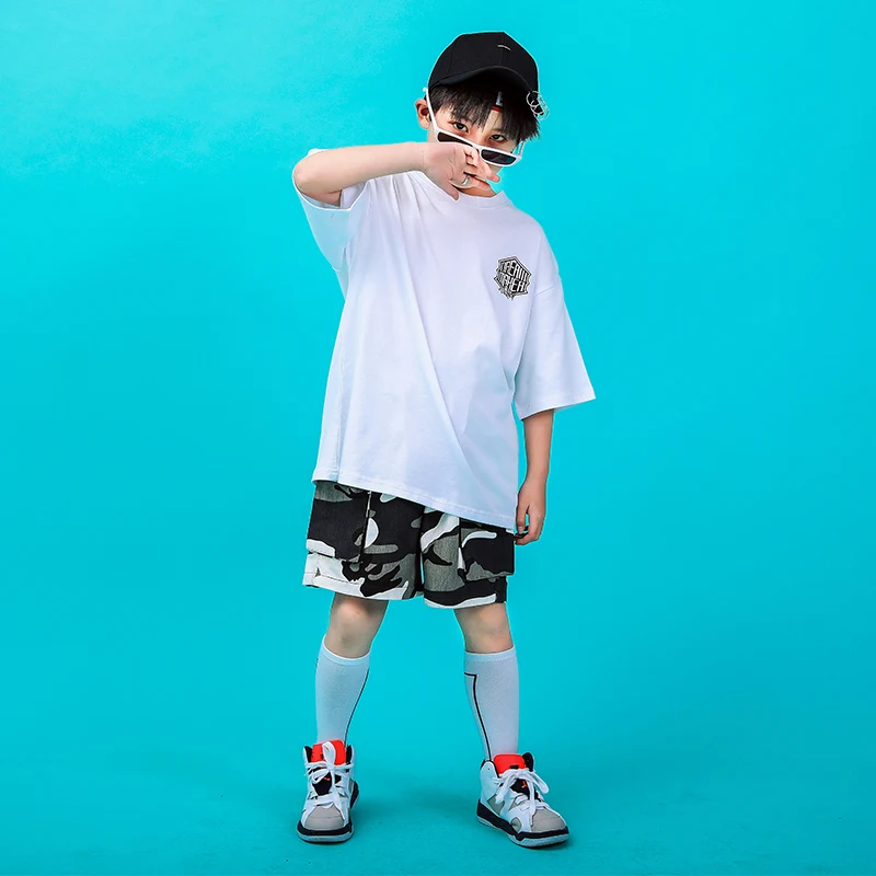 Toddler boy summer clothes 2019 6 8 10 12 14 16Years hip hop pants tshirt dance jazz costumes kids girls sets clothing 130 140  (2)