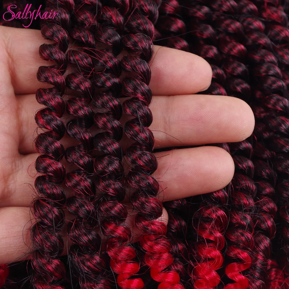  Crochet Braids Ombre Spring Twist Hair Kanekalon Synthetic Hair Extensions Braids Kinky Curly Twists (45)
