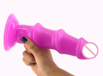 FAAK realistic dildo suction ribbed dildo big penis sex toys for women man extreme stimulate adult sex products shop Anal plug 4