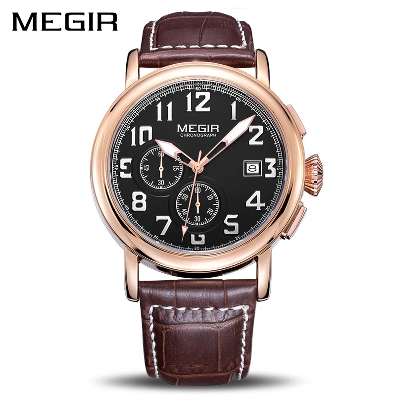 

MEGIR Original Quartz Men Watch Top Brand Luxury Chronograph Sport Watches Relogio Masculino Orologio Uomo for Men Gifts 2031