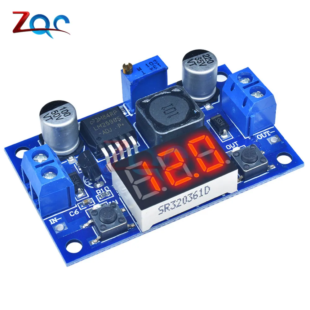 DC понижающий модуль LM2596 DC/DC 4 0 ~ 40V до 1 25 37V Регулируемый регулятор напряжения