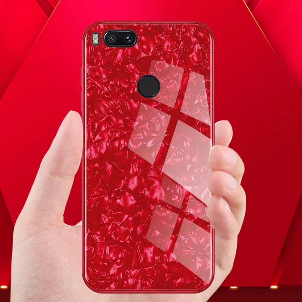 YIESOM Tempered Glass Case For Xiaomi Mi A1 5X Back Cover Shell Soft TPU Bumper Phone Case For Xiaomi MiA1 Mi5X Case Coque 5.5  (4)