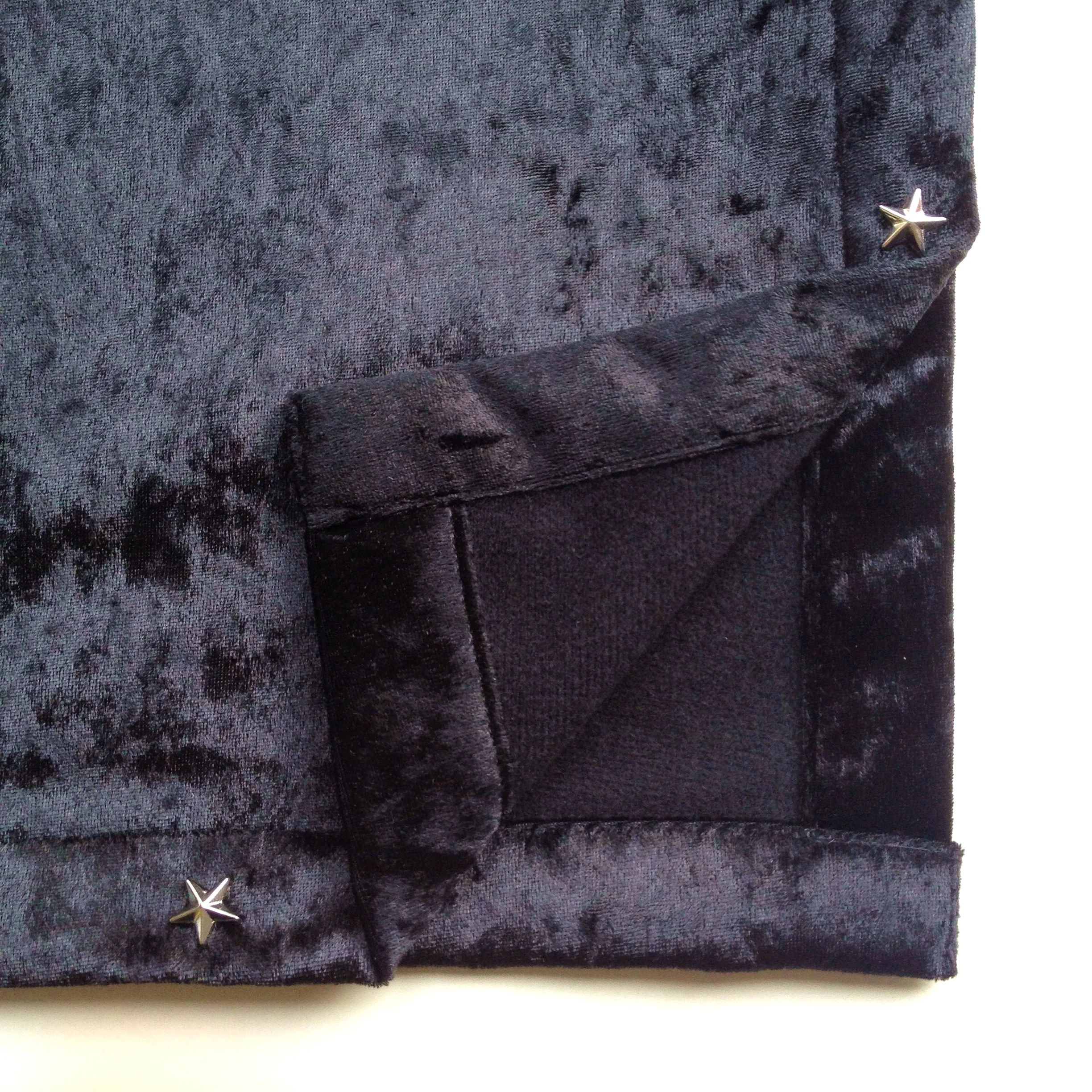 65x65 см темно-синий/фиолетовый/черный бархат Таро скатерть флокирование ткань пентаграмма стиль настольная игра, карты Таро - Цвет: Tablecloth