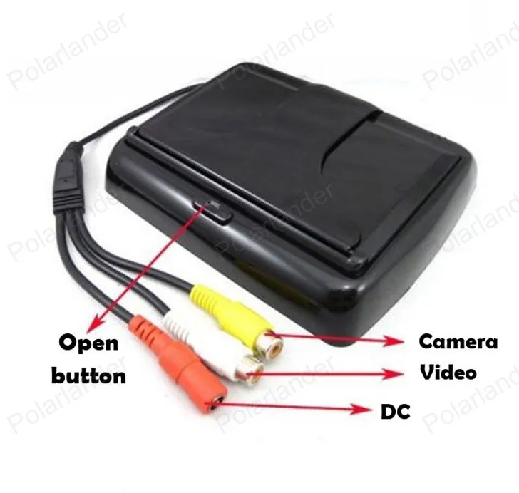 Лидер продаж складная Автомобильная камера заднего вида с ЖК дисплеем 4 3 дюйма TFT