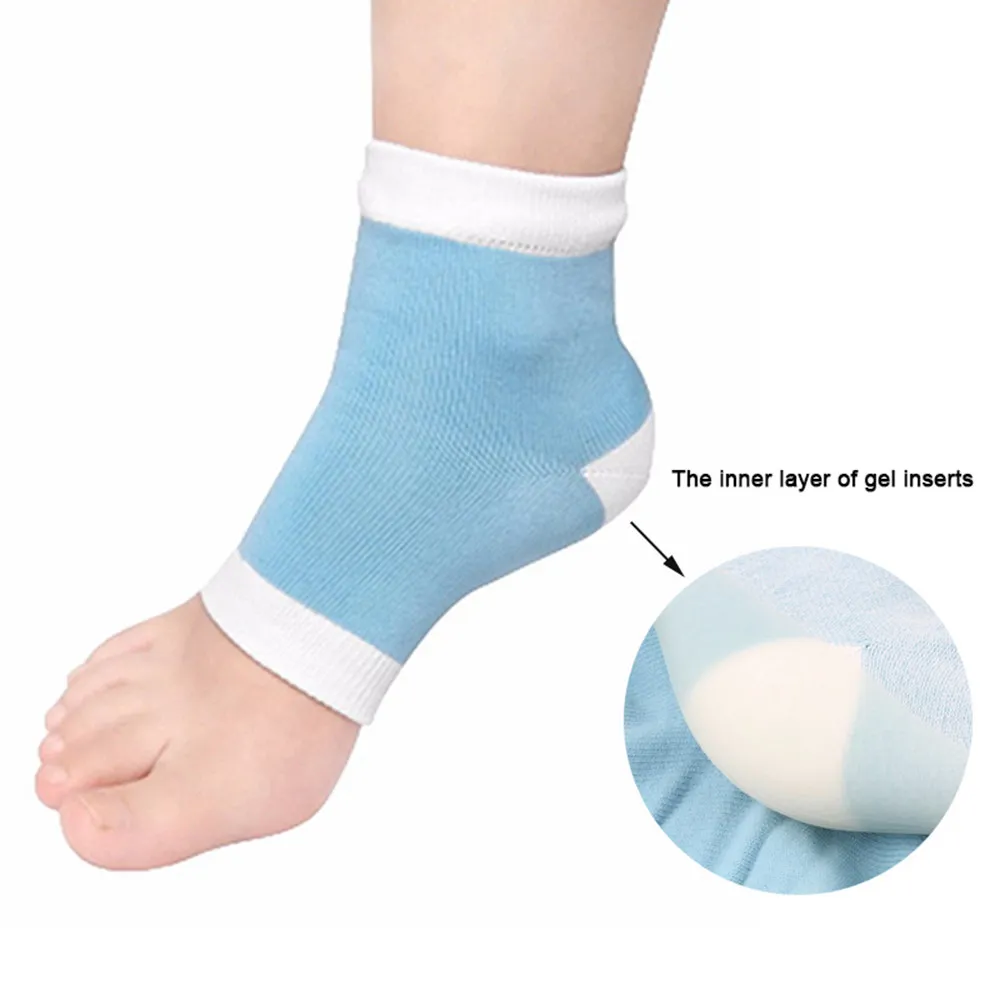 

2018 Hot sale Silicone Moisturizing Gel Heel Socks Cracked Foot Skin Care Protectors pain cushion ankle sock MR0232