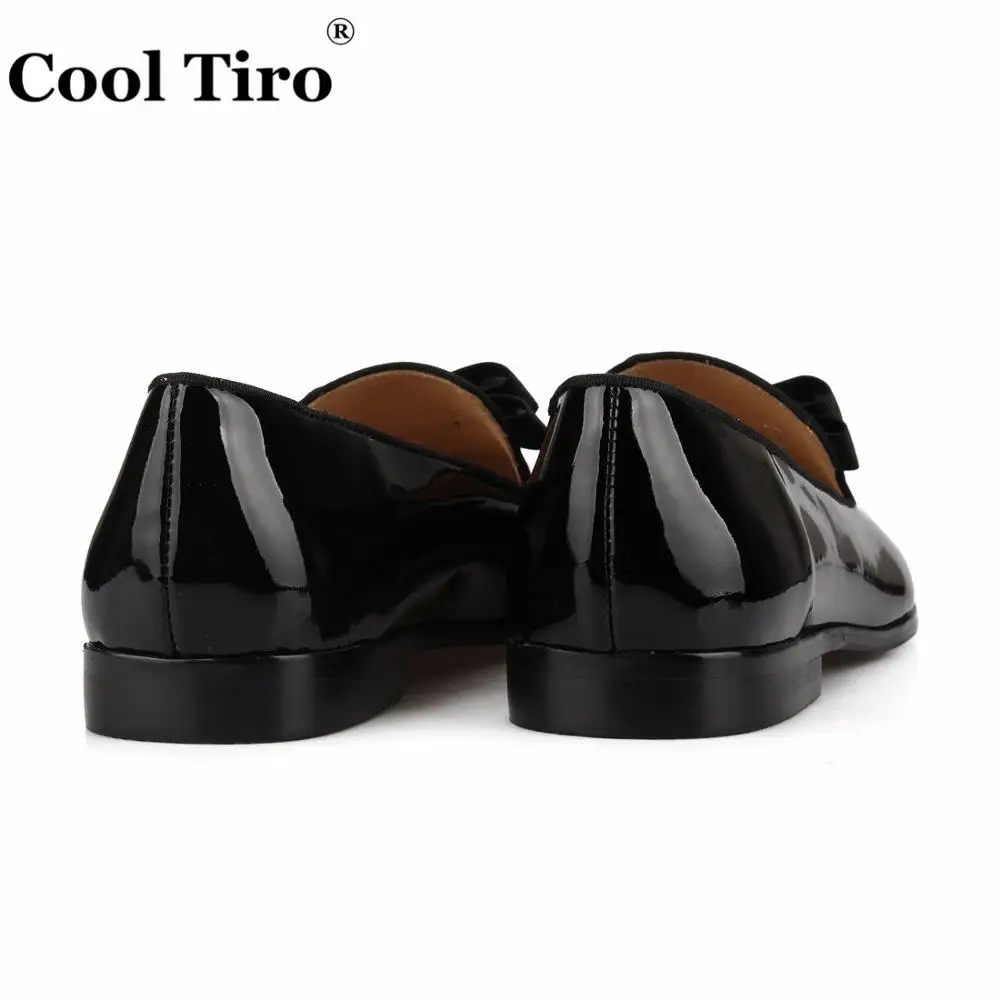 PATENT LEATHER Loafers SLIPPERS WITH SILK BOW (13)