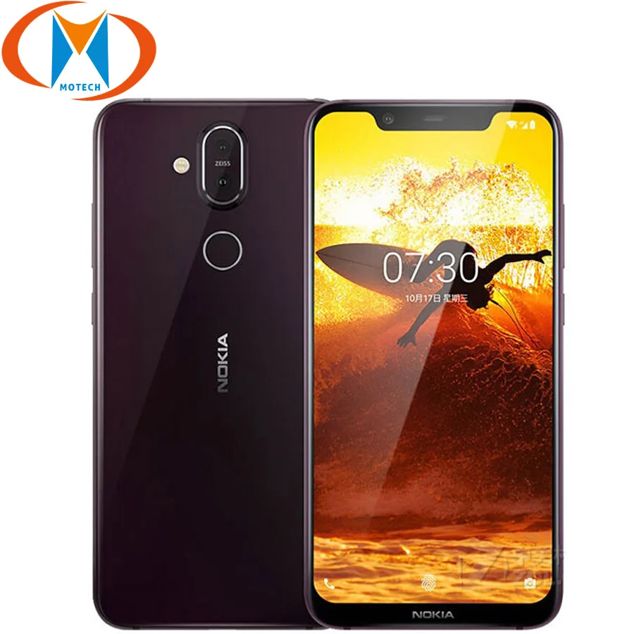 Глобальная версия Nokia 8,1 мобильный телефон TA-1119 6,18 "Snapdragon 710 Octa Core 4 Гб 64 Гб 20MP камера Android 4 г LTE смартфон