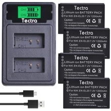4 pièces EN-EL20 EN EL20 EN EL20a batterie + LCD USB chargeur Type C Port pour Nikon Coolpix P1000 Nikon1 J1, J2, J3 Nikon1 AW1