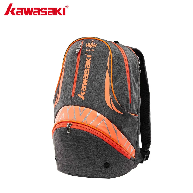 

KAWASAKI Sports Backpack Larger Capacity 2Pcs Back Pack Badminton Shoulder Rackets Bag Tennis Racket for Men Women KBB-8258
