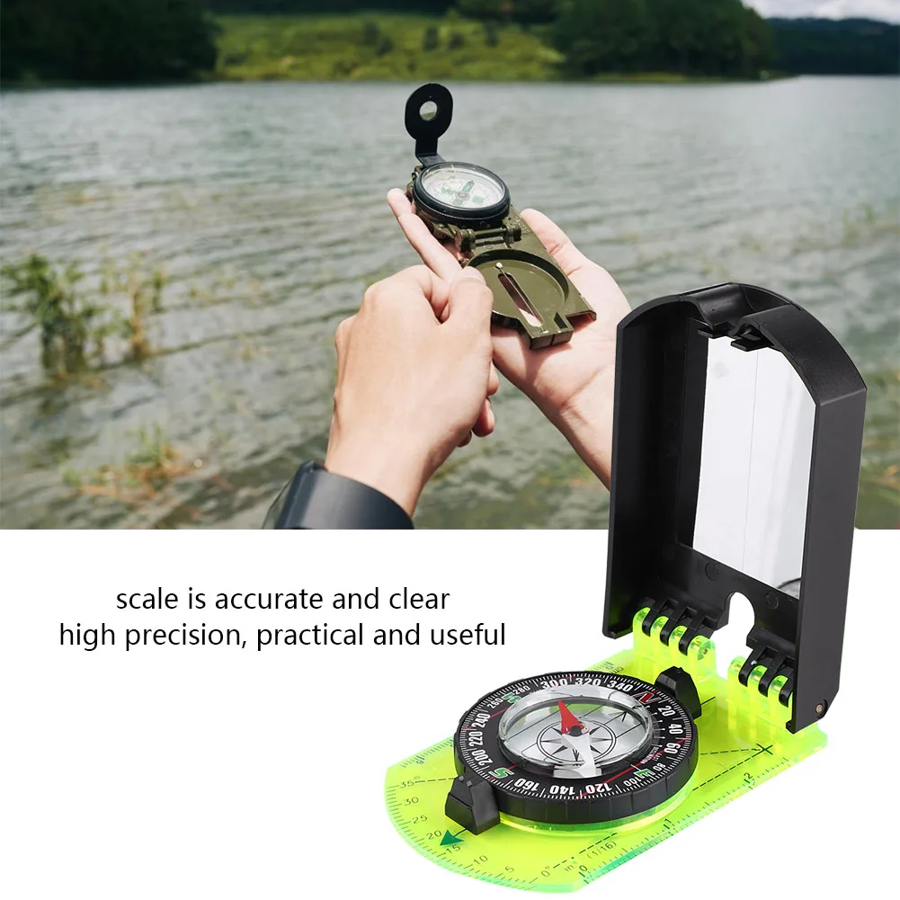 

Stainless Steel 0-360 Degrees Hiking Gear Compasses & GPS High Precision Magnetic Pocket Transit Geological Compass Scale