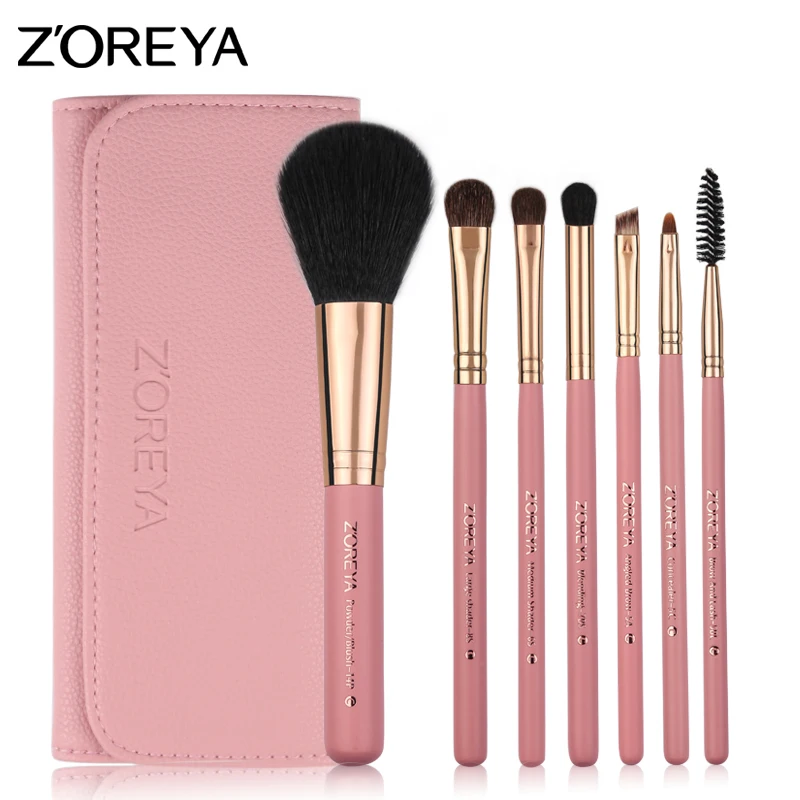 ZOREYA Makeup Brush set 7 pcs Oval Makeup Brushes as Cosmetics Tools