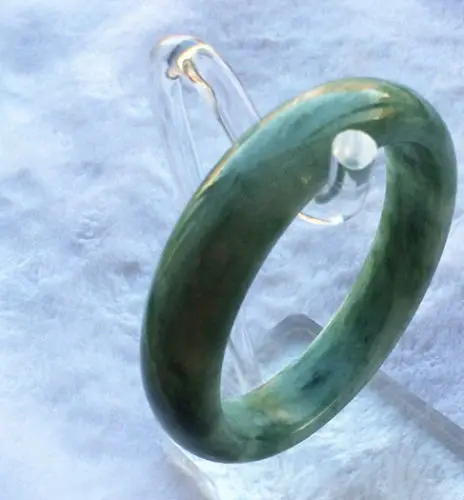 

Hot selling>@@ > 01658 Certificate NATURE BEAUTIFUL GREEN JADE JADEITE BRACELET BANGLE -Bride jewelry free shipping
