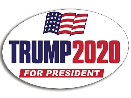 For American Vinyl Oval Trump 2020 for President Sticker (re-Elect Win Vote Republican) | Игрушки и хобби
