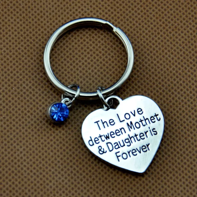 Mother Daughter Heart Key Chain The love between a Mother and Daughter