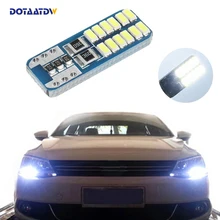 1x T10 3014 SMD 24 светодиодный W5W, сигнализирующий фонарь просвет светильник для Защитные чехлы для сидений, сшитые специально для Volkswagen Polo Passat b5 b6 CC Гольф для девочек 4, 5, 6, 7, mk6 Passat tiguan