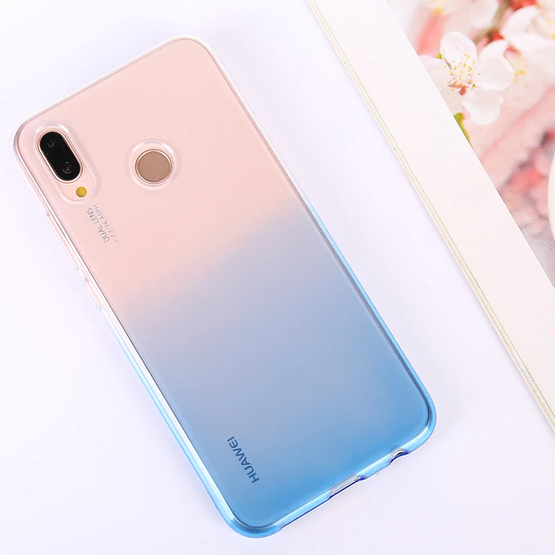 Градиентный чехол для huawei P20 Lite P10 P8 P9 Lite Mini Коврики 10 Honor 6C 6A 7X 7C 7A Pro 10 9 Lite Y9 P Smart Мягкая обложка