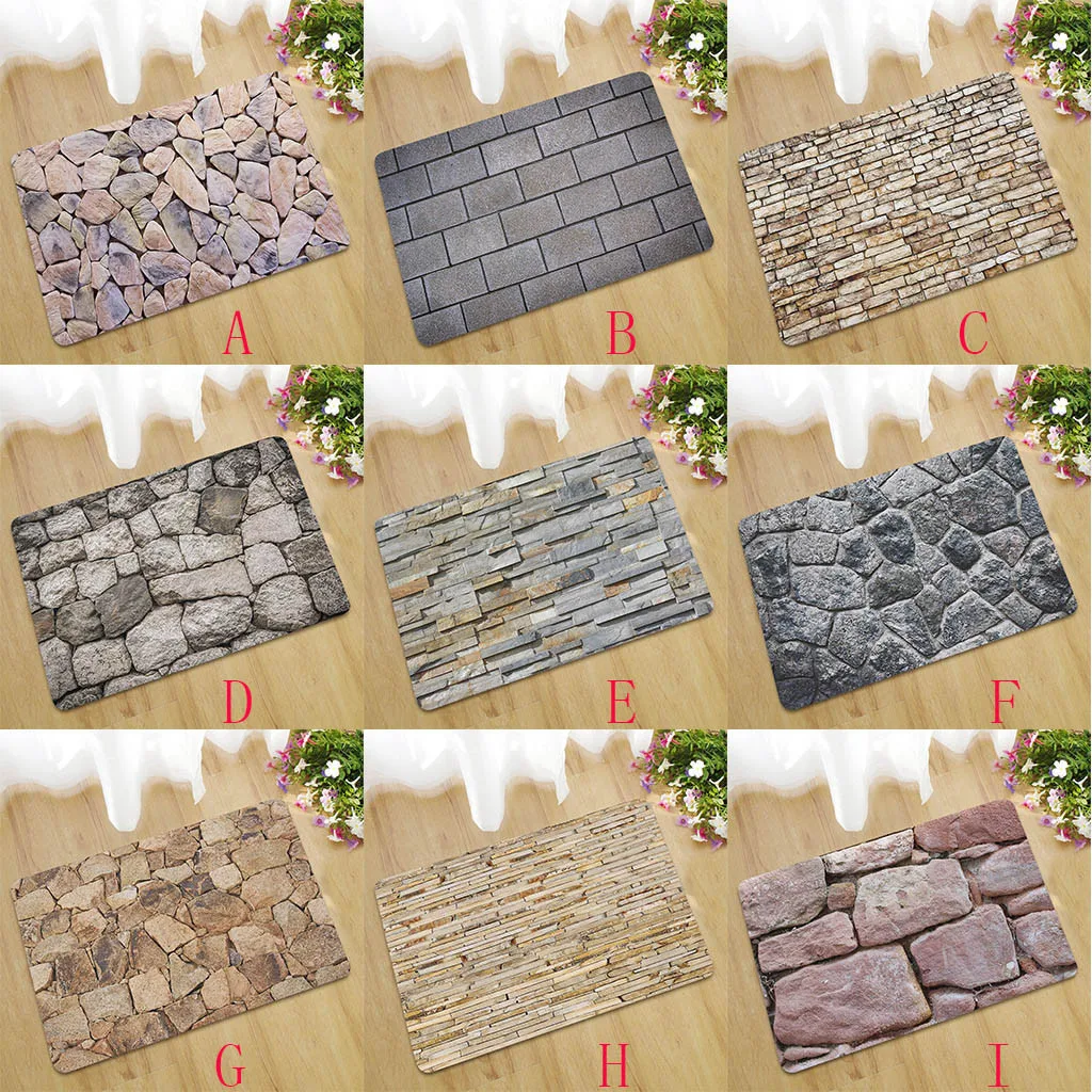 Имитация плитки кирпича коврик для спальни кухня напольный коврик нескользящий коврик для ванной коврик для двери ковер искусственный пол коврик полиэстер 40x60 см