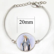 Бренд Девы Гваделупской браслет матери-Девы Марии Религиозная католическая Стекло купол браслет Мадонна Шарм подарок ювелирных изделий