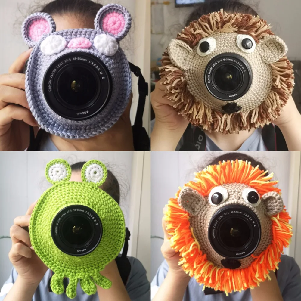 

Studio Photography Accessories Creative Props Hand Knitting Camera Lens Decorative Ring Pendant Baby Photo Guide Doll Cute Toy