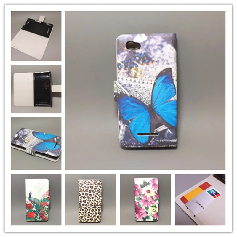 

11 species pattern Ultra thin butterfly Flower Flag vintage Flip Cover for Sony Xperia M /Dual/C1905/C1904/C2004/C2005 Case