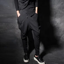 27-44! Новая мужская одежда брюки мужские шаровары мужские свободные большие брюки певица костюмы