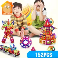 New Magnetic Blocks 152PCS Magnetic Building Constructor Toy Enlighten Bricks Kids Educational Toys Game For Children
