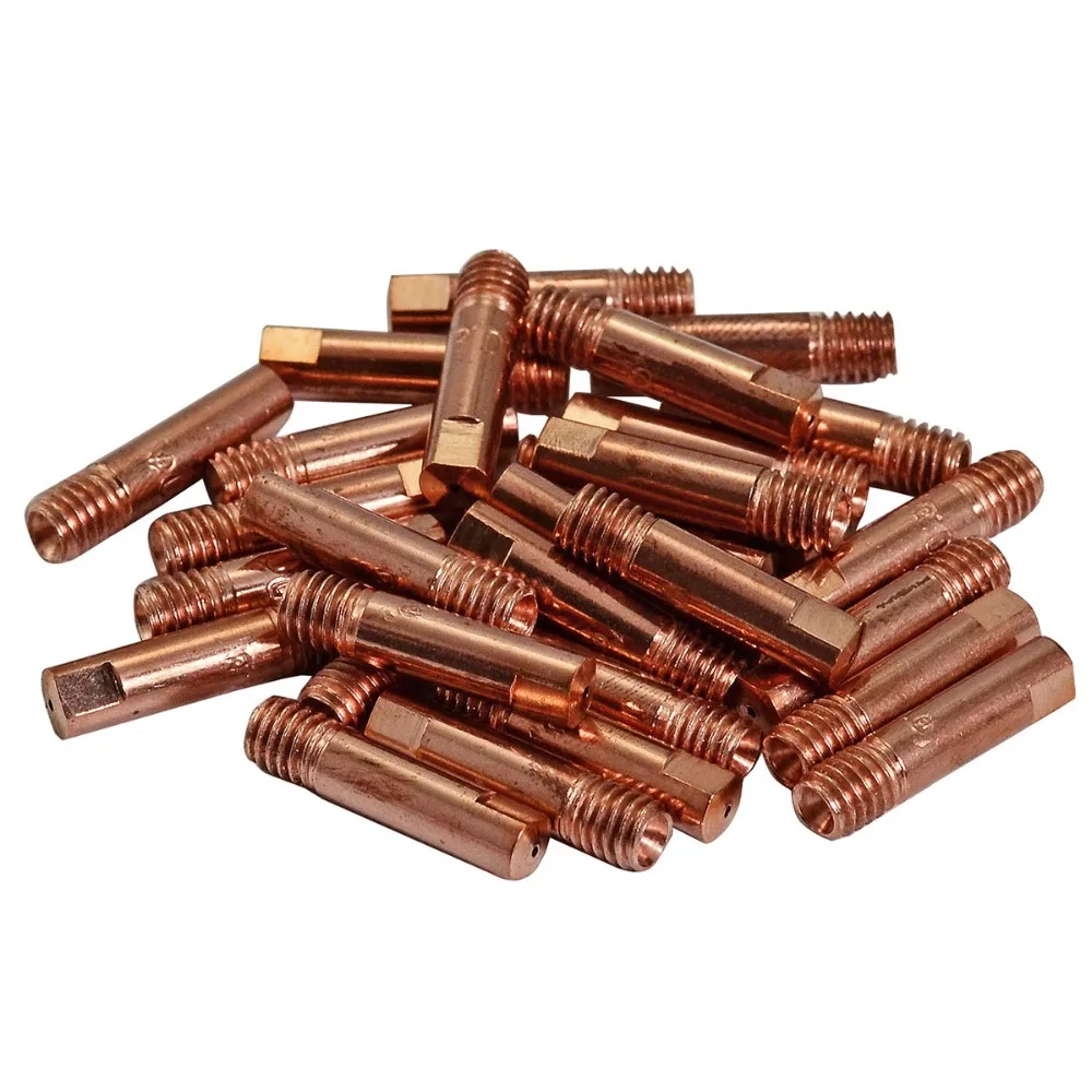 CO2 MIG Contact Tips 0.6x25mm For MB15 15AK MAG MIG Welding Torch Consumable Accessories, 50PK