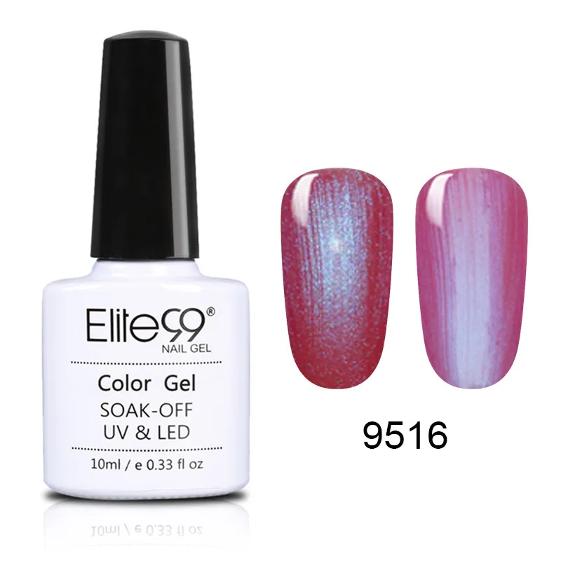 Elite99 10 мл оболочка Гель-лак для ногтей Цветной жемчуг Гель-лак Блестящий голографический блеск впитываемый УФ-Гель-лак для маникюра нейл-арта - Цвет: 9516