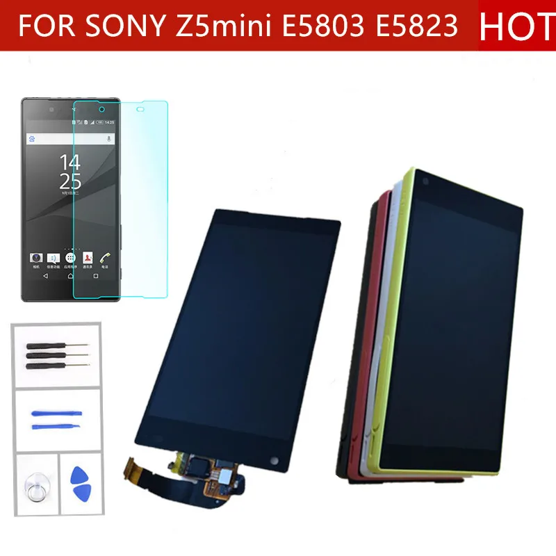 

Original 4.6" LCD For Sony Xperia Z5 Compact Z5mini E5803 E5823 LCD Display Digitizer Touch Screen Black White z5 compact screen