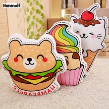 Мороженое животные Подушка плюшевая Улитка лягушка Медведь свинья собака Фламинго кошка Дельфин детская кроватка Декор Подушка комфортная подушка 45 см