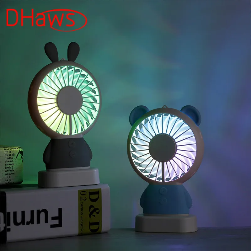 

DHaws Fan Air Rechargeable Mini Portable Hand Fan Battery Operated USB Power Handheld Fan Cooler with Strap