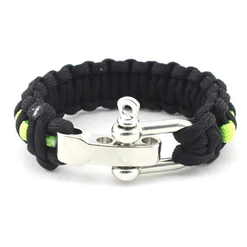 عالية القوة مغامرة المشي أداة mil spec الصلب الحبل paracord يحوك سوار حبل عدة مع مشبك الحزام