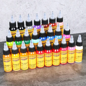 

New Tattoo Ink Pigment 16 Color Permanent Set 1oz / 30ml / Bottle Makeup Tool Color