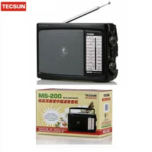 Розничная- TECSUN MS-200 радио FM/MW/SW радио многодиапазонный радиоприёмник Двойное преобразование портативный аудио радио портативный