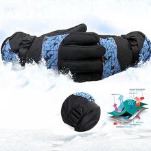 1 пара теплые лыжные перчатки для верховой езды снегоходные Мотоциклетные Перчатки снежные горные лыжные очки непромокаемые ветрозащитные