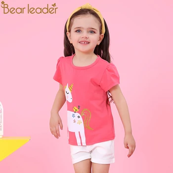 

Bear Leader Girls Sets 2020 New Children Clothing Sleeveless Shirt +White Pants 2Pcs for Baby Girls Clothes Fashion Girls Suits