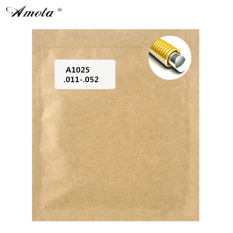 Акустические гитарные струны Amola Original A1025 Great Tone Long Life 80/20 бронзовые намотанные 011