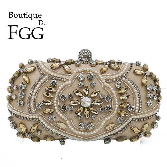 Famous Brand Women Handbags Black Crystal Evening Purse Metal Clutches Silver Beaded Bridal Wedding Box Clutch Bags Bolsos Mujer 8