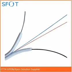 FTTH Волокно ответвительный кабель, 2-core, белый цвет, Крытый Применение, с 2 сталей, 2000 м/roll