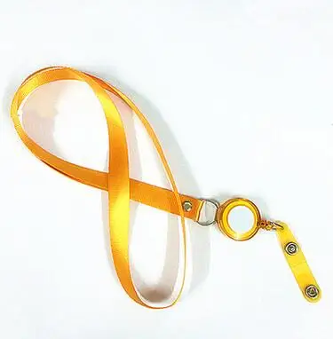 

1pcs Yellow Color Polyester Neck Lanyard with Retractable Badge Reel for ID Name Badge Holder Office School Supplies