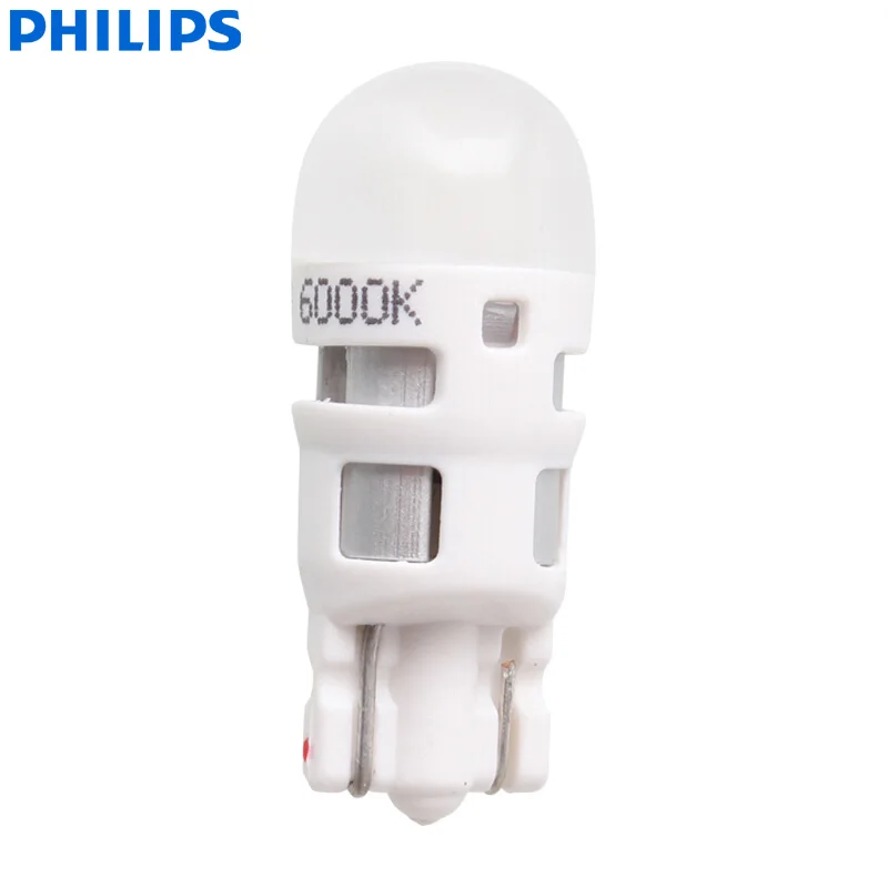 Philips Ultinon светодиодный T10 W5W 194 12V 11961ULWX2 6000K холодный белый автомобиль поворотные сигнальные лампы внутренний светильник габаритный светильник(двойная упаковка