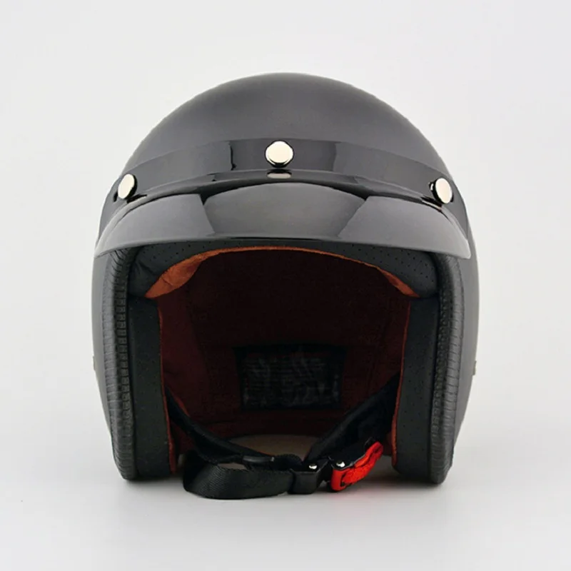 POSSBAY Черный ABS пластиковый мотоциклетный шлем Мужской скутер шлем ретро с открытым лицом мотоцикл мотокросса шлем Casco Moto для Harley